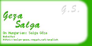geza salga business card