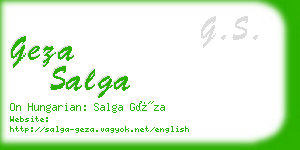 geza salga business card